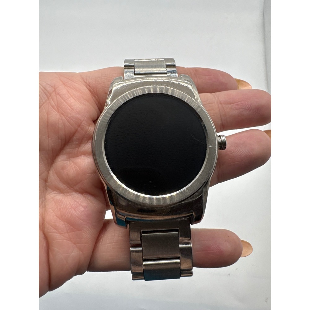 LG Watch W150  Men Smartwatch Round Silver Tone Stainless Steel No Charger